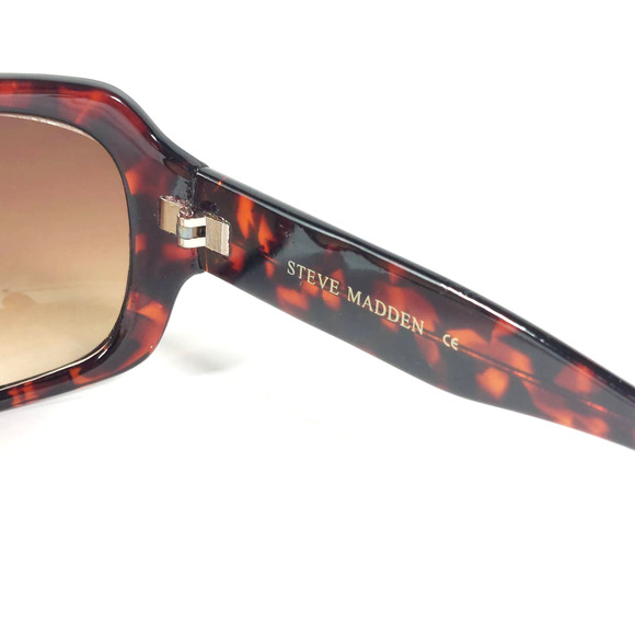 Steve Madden Oversized Brown Tortoise Shell Women's Fashion Trendy Sunglasses - Picture 7 of 9